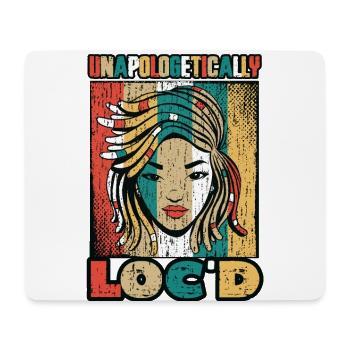 Unapologetically curly dreadlocks melanin black - Mouse Pad (horizontal) - white - Front
