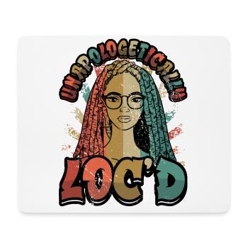 Unapologetically curly dreadlocks melanin black - Mouse Pad (horizontal) - white - Front