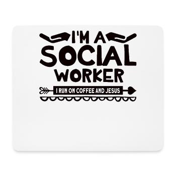 Travail social de l’école des travailleurs sociaux noirs - Tapis de souris (format paysage) - blanc - Devant