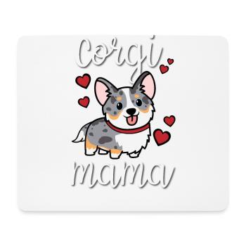 Merle Corgi bleu - Tapis de souris (format paysage) - blanc - Devant