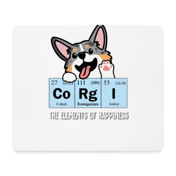 Merle Corgi bleu - Tapis de souris (format paysage) - blanc - Devant