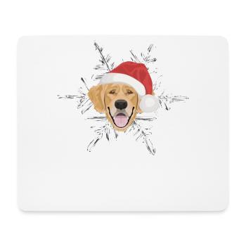 Golden Retriever Merry Christmas - Mouse Pad (horizontal) - white - Front