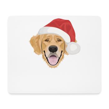 Golden Retriever Merry Christmas - Mouse Pad (horizontal) - white - Front