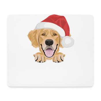 Golden Retriever Merry Christmas - Mouse Pad (horizontal) - white - Front