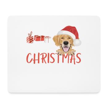 Golden Retriever Merry Christmas - Mouse Pad (horizontal) - white - Front