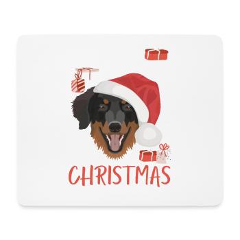 Hovawart Frohe Weihnachten - Mousepad (Querformat) - Weiß - Vorne