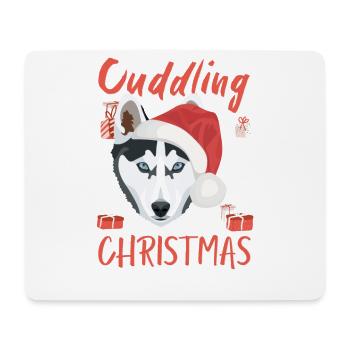 Husky Frohe Weihnachten - Mousepad (Querformat) - Weiß - Vorne