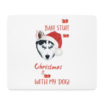 Husky Frohe Weihnachten - Mousepad (Querformat) - Weiß - Vorne