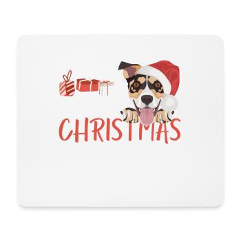 Jack Russell Terrier Joyeux Noël - Tapis de souris (format paysage) - blanc - Devant
