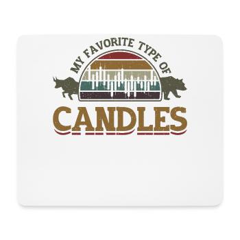 My preferred candlestick type, stock exchange trading - Mouse Pad (horizontal) - white - Front