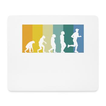 Evolution Jogger - jogging aux couleurs rétro vintage - Tapis de souris (format paysage) - blanc - Devant