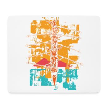 Paint Splatter Dragon Boat Racing Paddlers Drache - Mouse Pad (horizontal) - white - Front
