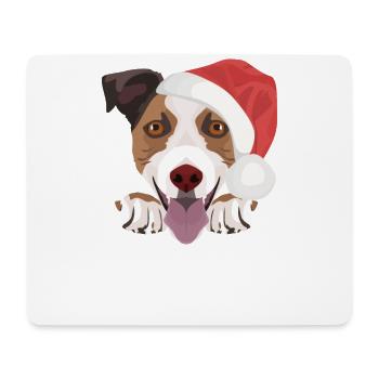 Jack Russell Terrier Merry Christmas - Mouse Pad (horizontal) - white - Front