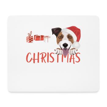 Jack Russell Terrier Merry Christmas - Mouse Pad (horizontal) - white - Front