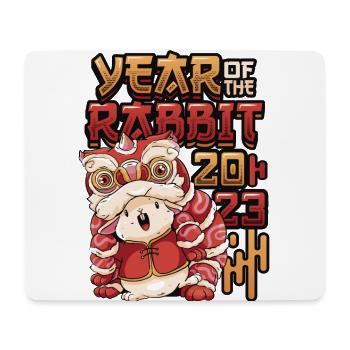 Jahr Des Hasen 2023, Chinesisches Tierkreiszeichen - Mousepad (Querformat) - Weiß - Vorne