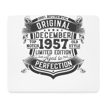 Jahrgang Dezember 1957 65. Geburtstag Geschenk - Mousepad (Querformat) - Weiß - Vorne