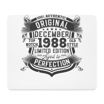 December Born 1988 34th birthday gift - Mouse Pad (horizontal) - white - Front