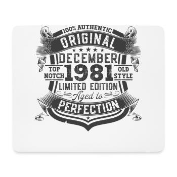 Décembre Né 1981 Cadeau de 41e anniversaire - Tapis de souris (format paysage) - blanc - Devant