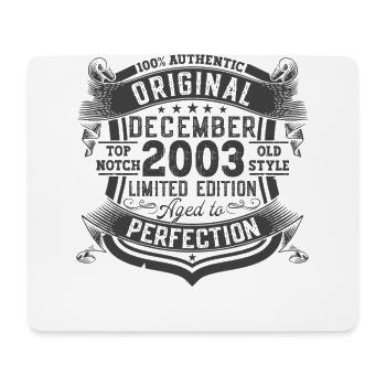 December Year 2003 19th birthday gift - Mouse Pad (horizontal) - white - Front