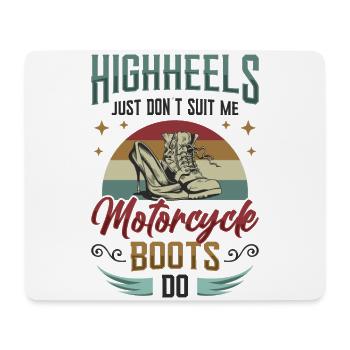 Sexy Motorrad Frauen, Bikerin - Mousepad (Querformat) - Weiß - Vorne