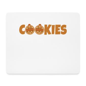 Hier Für Die Cookies Funny Christmas Xmas Yulitede - Mousepad (Querformat) - Weiß - Vorne