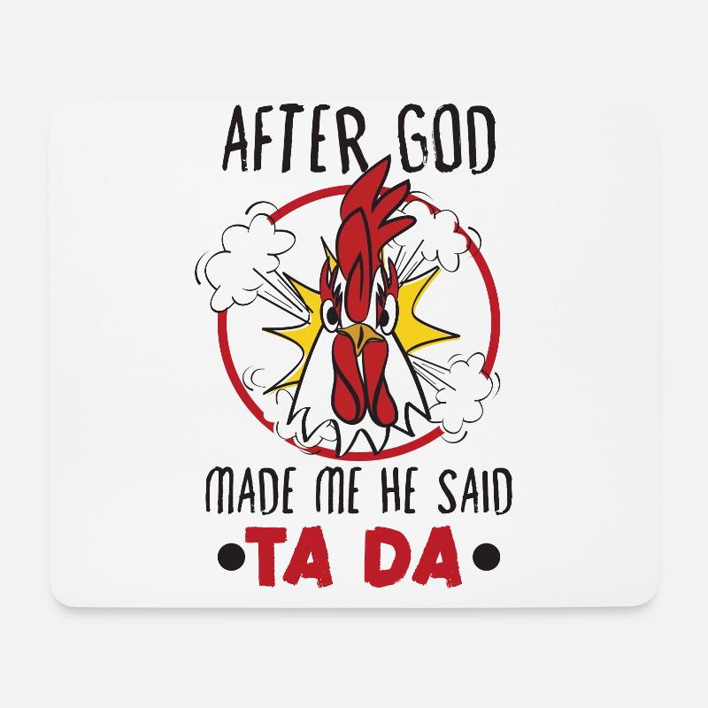 Chicken Farmer Gift Funny Chickens Country Farm - Mousepad (Querformat) - Weiß