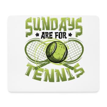 Les dimanches sont pour les joueurs de tennis - Tapis de souris (format paysage) - blanc - Devant