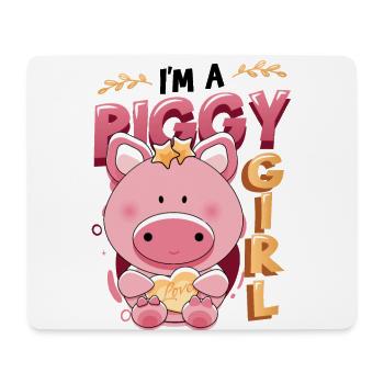 At A Piggy Girl, pig lover - Mouse Pad (horizontal) - white - Front