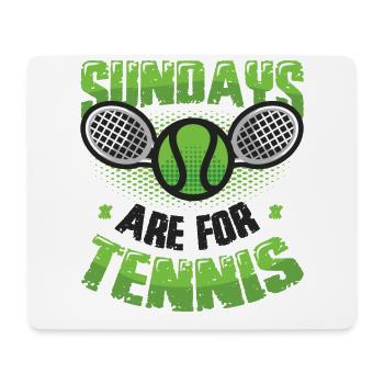 Les dimanches sont pour les joueurs de tennis - Tapis de souris (format paysage) - blanc - Devant