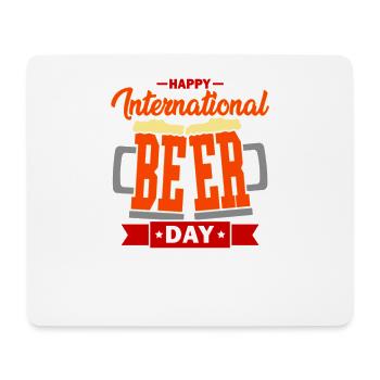 Internationaler Tag des Bieres Biertrinker - Mousepad (Querformat) - Weiß - Vorne