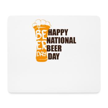 Internationaler Tag des Bieres Biertrinker - Mousepad (Querformat) - Weiß - Vorne
