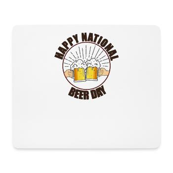Internationaler Tag des Bieres Biertrinker - Mousepad (Querformat) - Weiß - Vorne