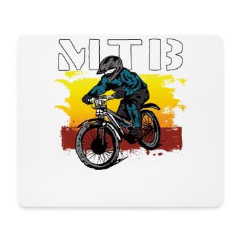 Downhill Mauntain Bike Mtb Cycling Race Ride Bmx - Mouse Pad (horizontal) - white - Front