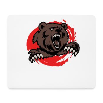 Bear and USA flag for USA and nature lovers - Mouse Pad (horizontal) - white - Front