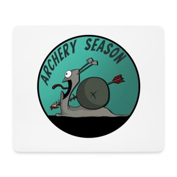 Bogenschießen Bogenschütze Shirt Cartoon lustig - Mousepad (Querformat) - Weiß - Vorne
