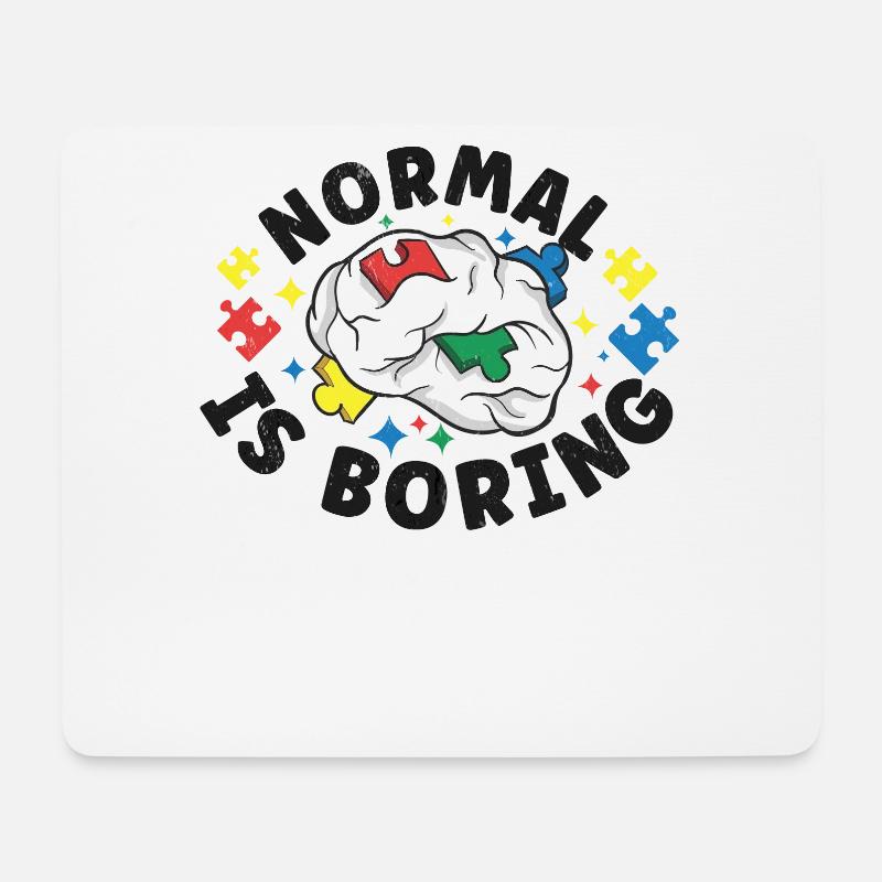 Autism Awareness Autism Disease Autistic Gift - Mousepad (Querformat) - Weiß