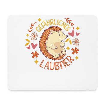 Gefährliches Laubtier Igel - Mousepad (Querformat) - Weiß - Vorne