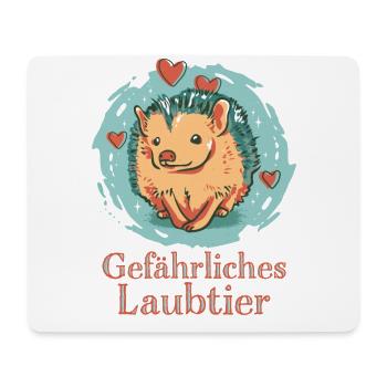 Gefährliches Laubtier Igel - Mousepad (Querformat) - Weiß - Vorne