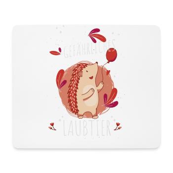 Gefährliches Laubtier Igel - Mousepad (Querformat) - Weiß - Vorne