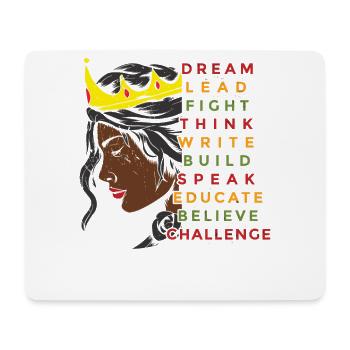 Dream Lead Fight Think Write Build Speak Educate - Mouse Pad (horizontal) - white - Front