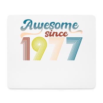 Vintage 1977 Retro Bitrthday Edition Limitée - Tapis de souris (format paysage) - blanc - Devant