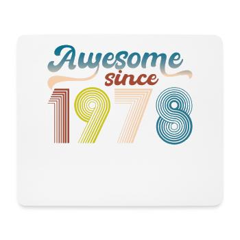 Vintage 1978 Retro Bitrthday Edition Limitée - Tapis de souris (format paysage) - blanc - Devant