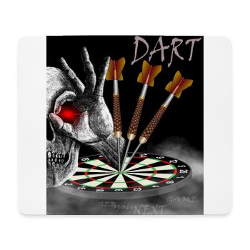 Dart Skull See You Next Game, Dartdesign Darts - Mouse Pad (horizontal) - white - Front