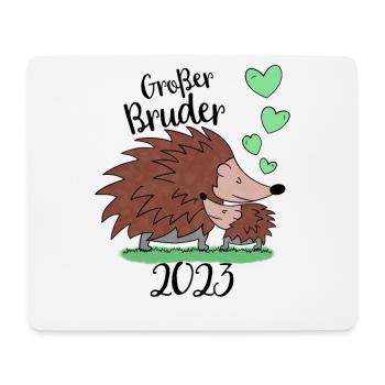 Großer Bruder 2023 - Süße Igel Geschenk Idee - Mousepad (Querformat) - Weiß - Vorne