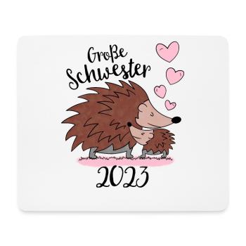 Große Schwester 2023 - Süße Igel Geschenk Idee - Mousepad (Querformat) - Weiß - Vorne