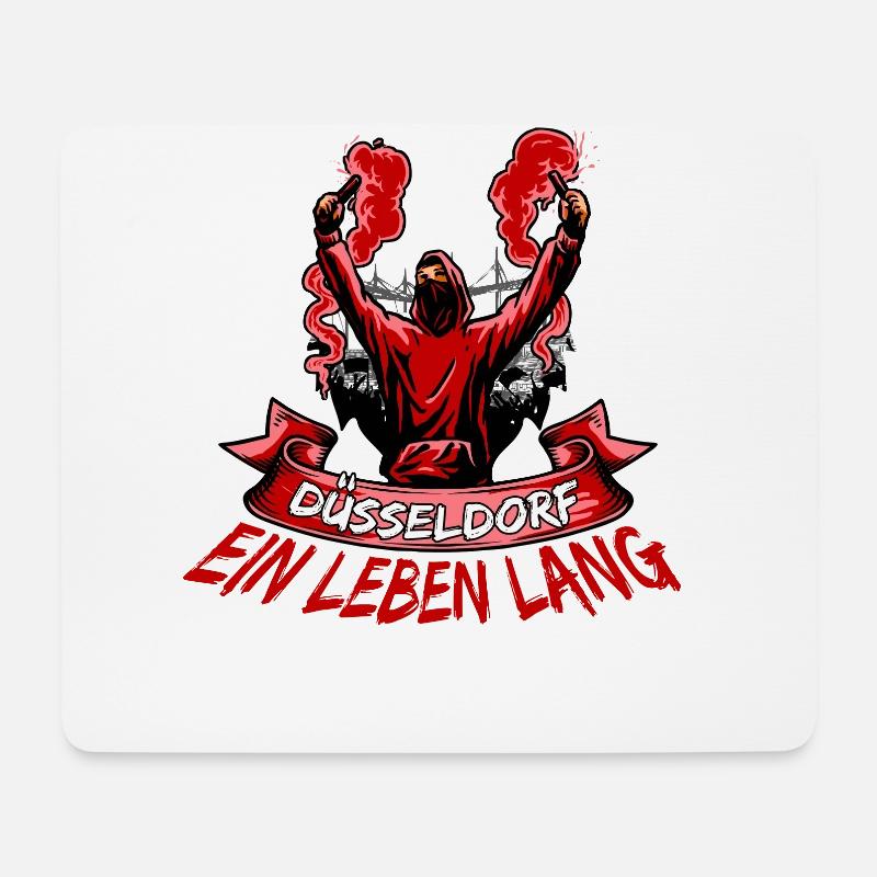 Düsseldorf ein Leben lang - Mousepad (Querformat) - Weiß