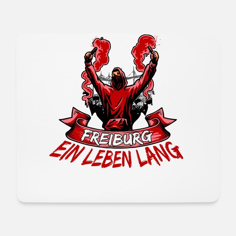 Freiburg ein Leben lang - Mousepad (Querformat) - Weiß