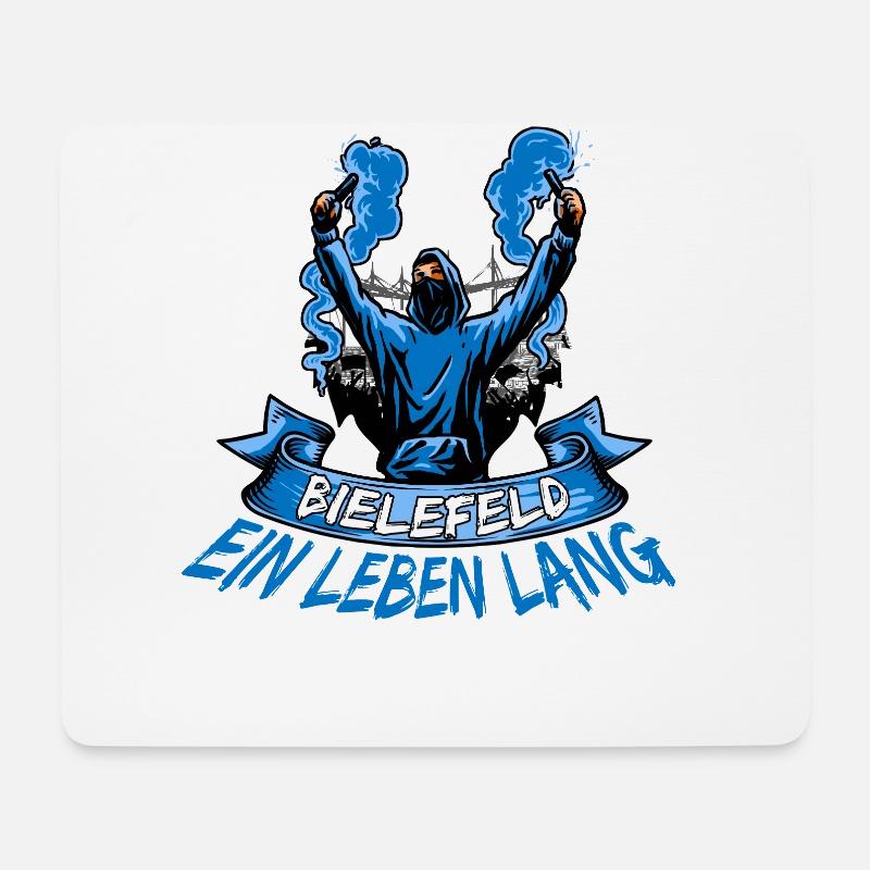 Bielefeld ein Leben lang - Mousepad (Querformat) - Weiß