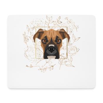 Goldener Hund Deutscher Boxer - Mousepad (Querformat) - Weiß - Vorne