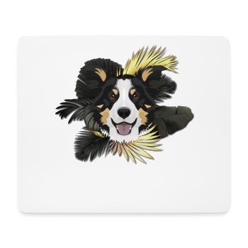 Golden Dog Border Collie - Tapis de souris (format paysage) - blanc - Devant
